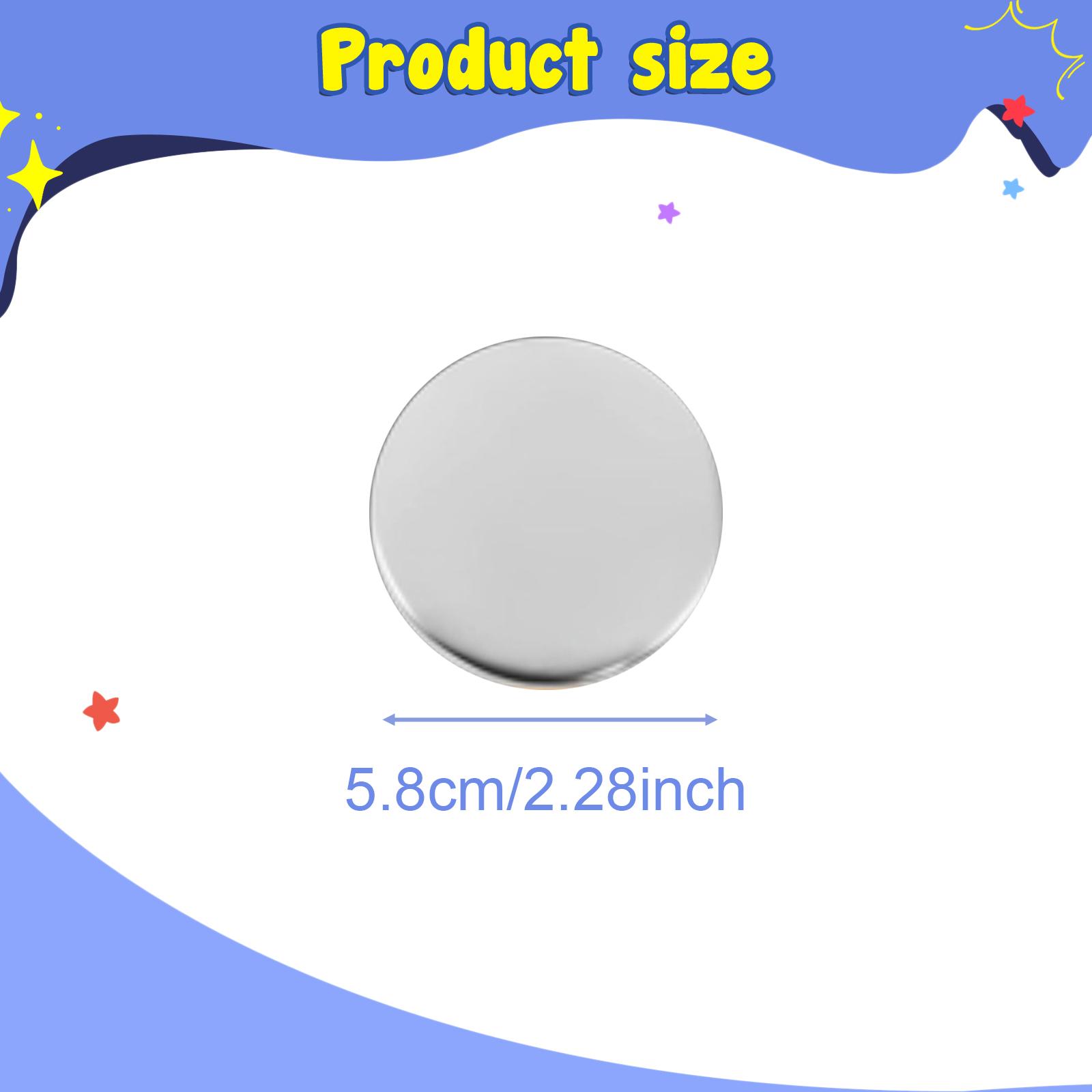 Button Badge Blank - Zestaw do tworzenia przypinek: metalowe puste