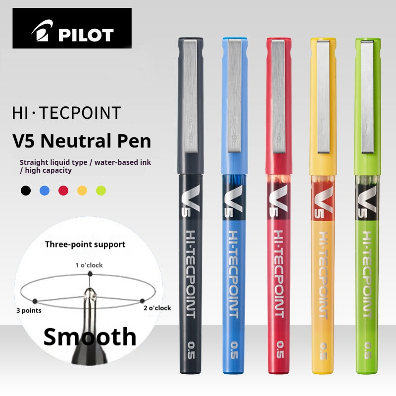 Pilot Pen V5 - Długopisy Pilot Rollerball, wkłady z systemem