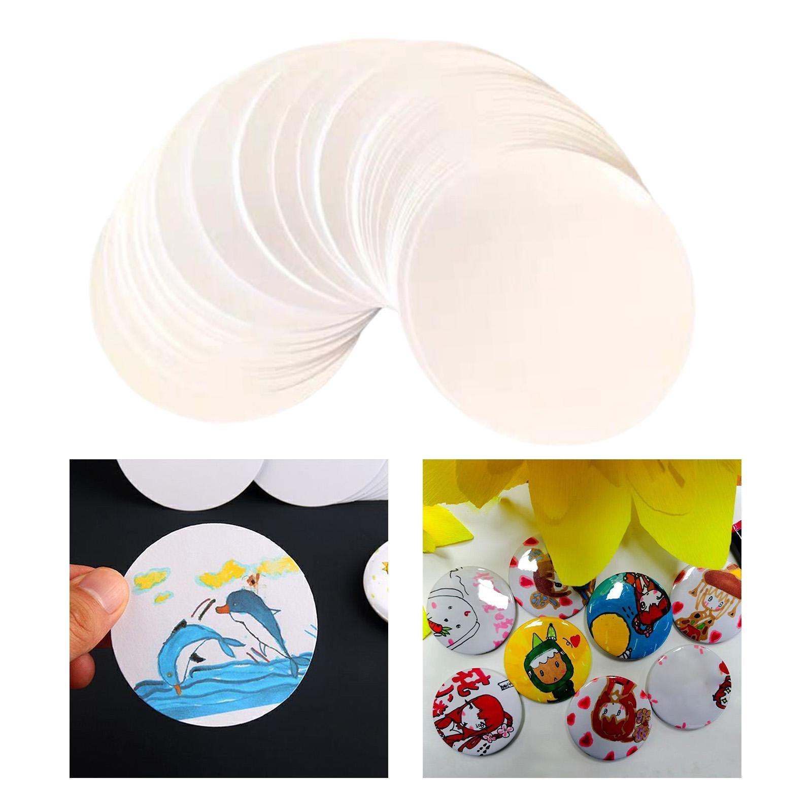 100x Puste Papierowe Podkładki – Button Badge Blank recenzja i cena