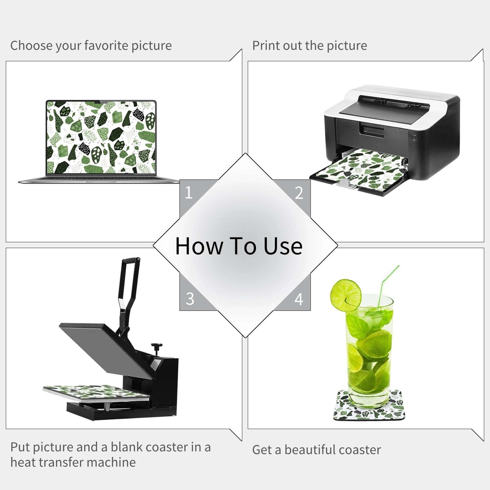 100 sztuk podkładki sublimacyj – Coaster Sublimation Blank recenzja i cena