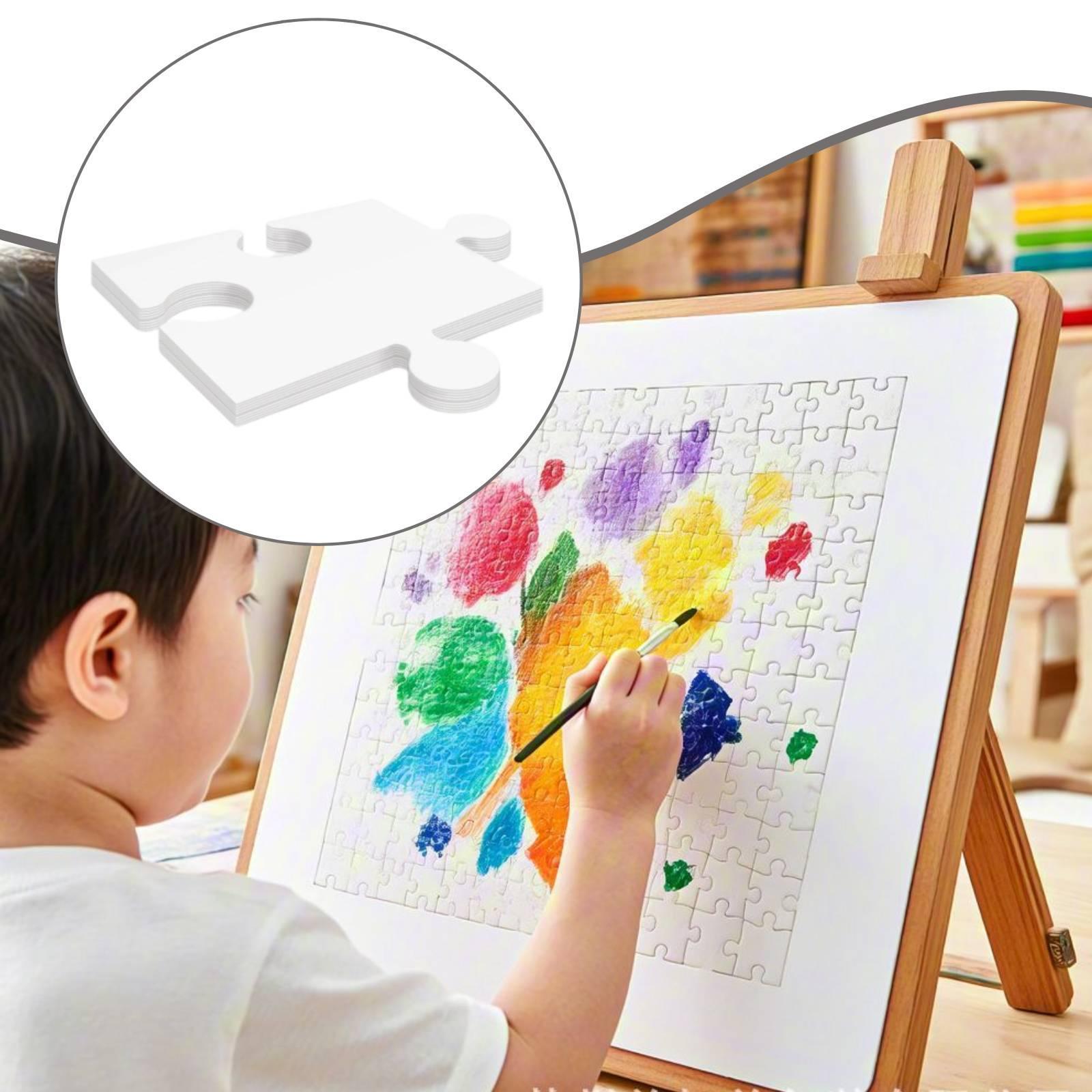 24x Białe Kartonowe Puste Puzz – Puzzle Blank White recenzja i cena